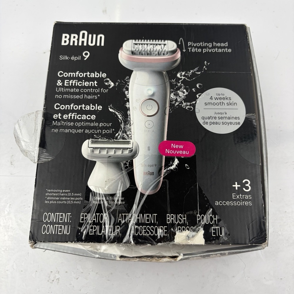 Braun Epilator Silk-épil 9, Hair Removal Device, Women Shaver Trimmer,